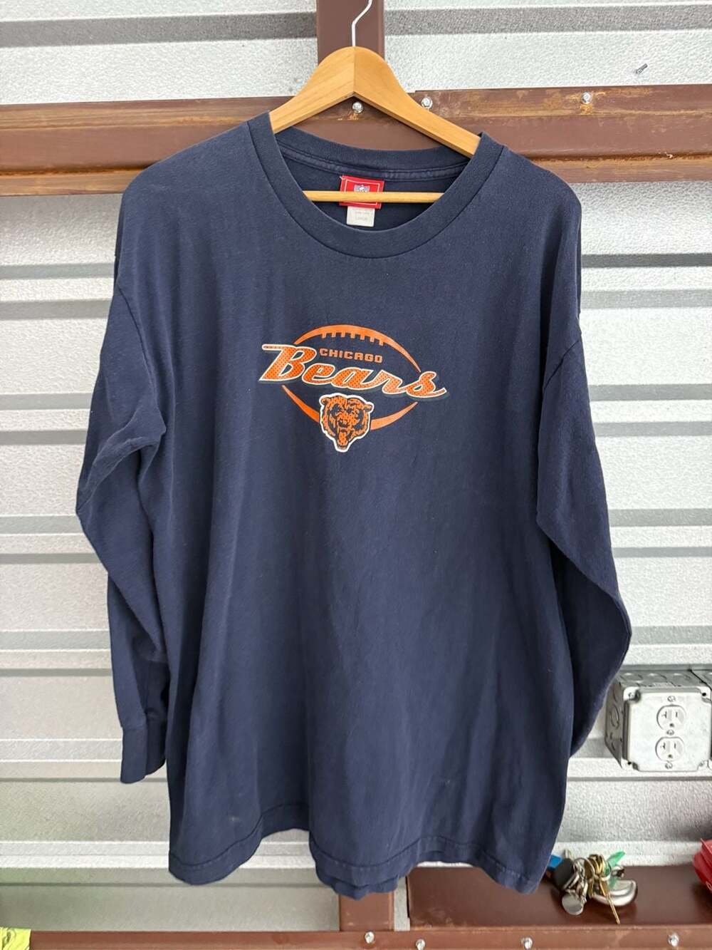 NFL Chicago Bears Long Sleeve T-Shirt Size Large Navy Blue Monsters of the